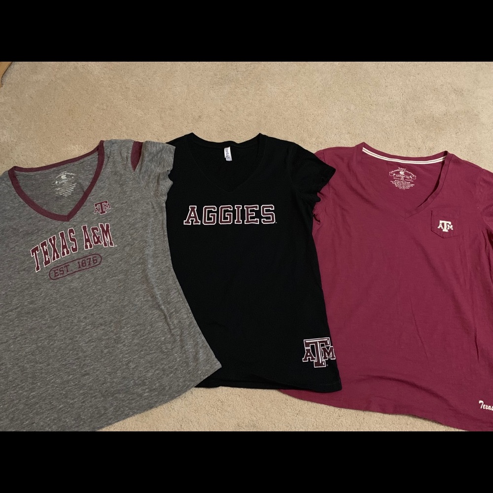 Texas A&M (Aggies) Vneck T-shirt’s ..all for one